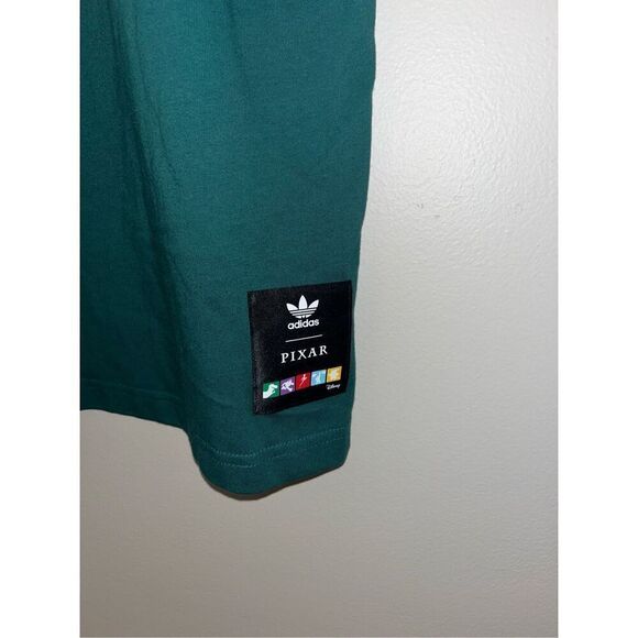 Adidas x Pixar HD9074 CRRAACK! Manga Tee Shirt Green Mens Medium Mike Wazowski - Picture 4 of 5